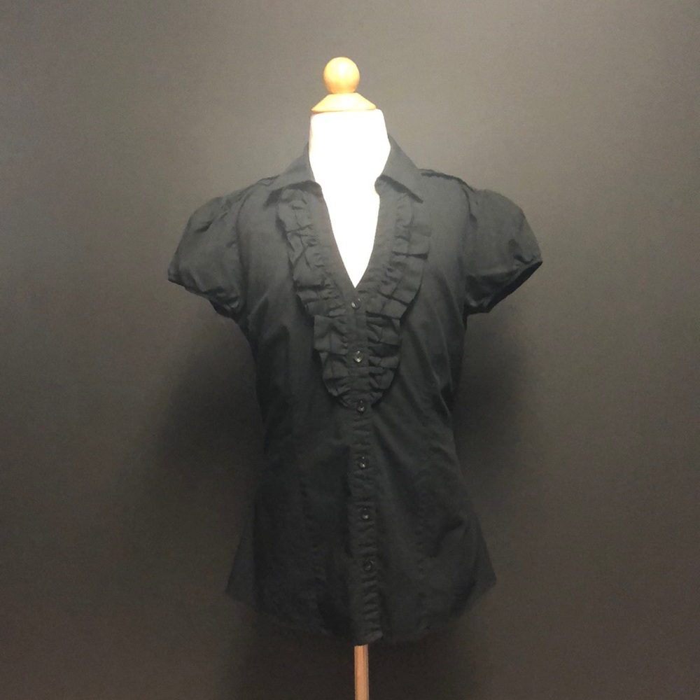 Fitted Button Up Shirt Blouse Top